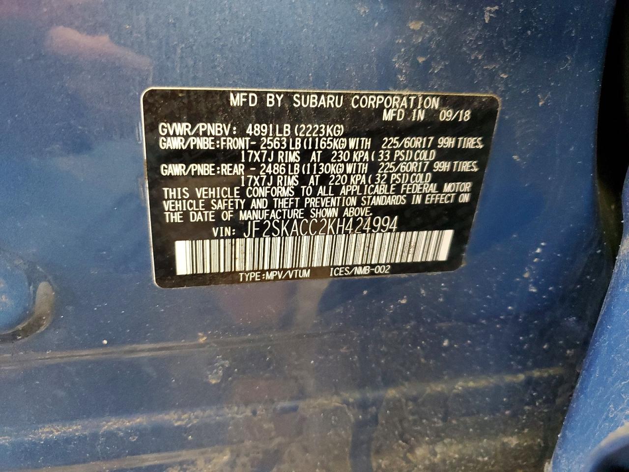 2019 SUBARU FORESTER photo 25