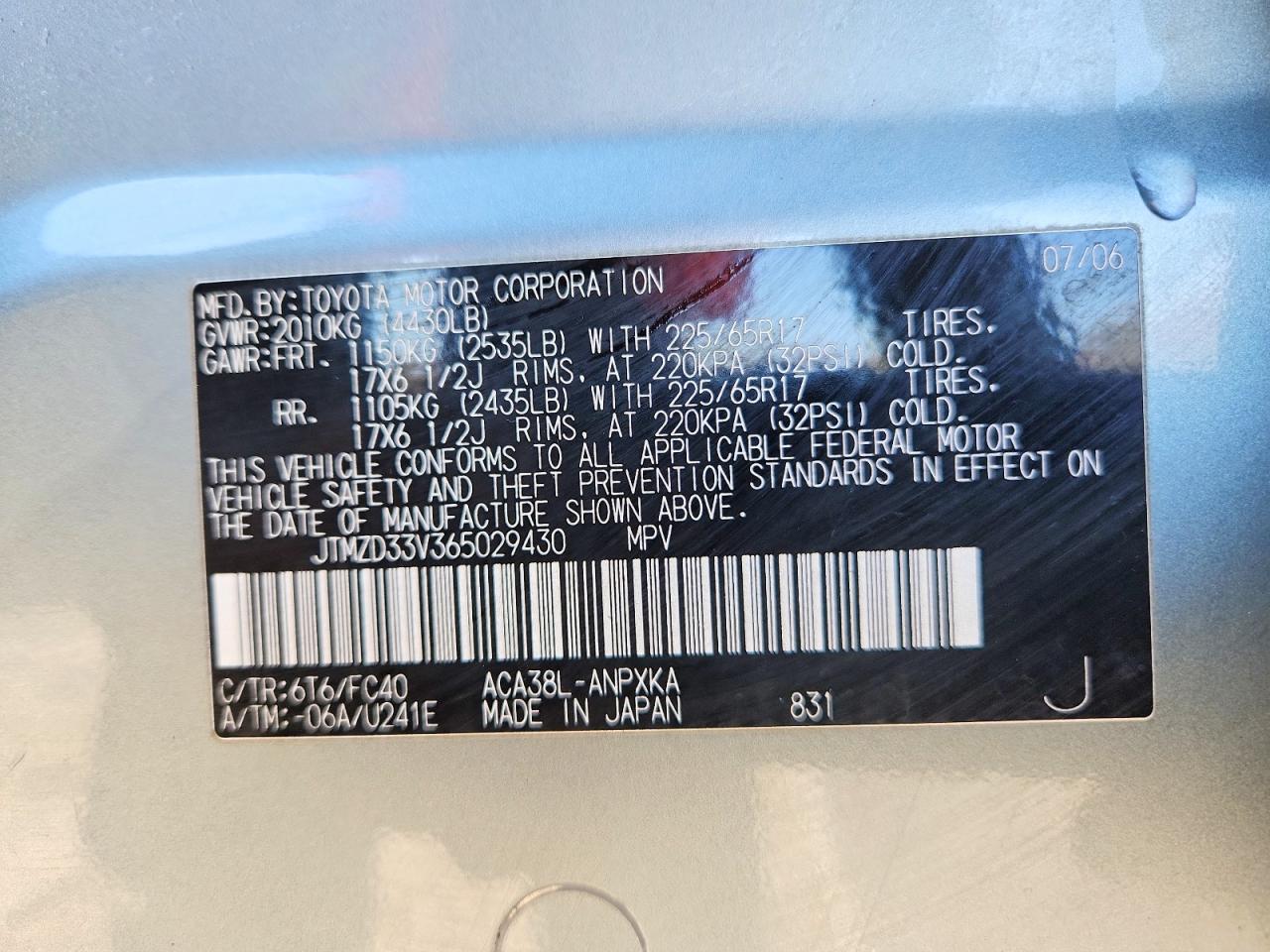 2006 TOYOTA RAV4 BASE photo 14