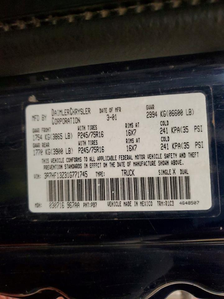 2001 DODGE RAM 1500 photo 13