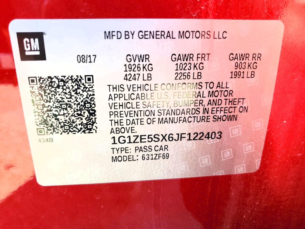 2018 CHEVROLET MALIBU PREMIER photo 12