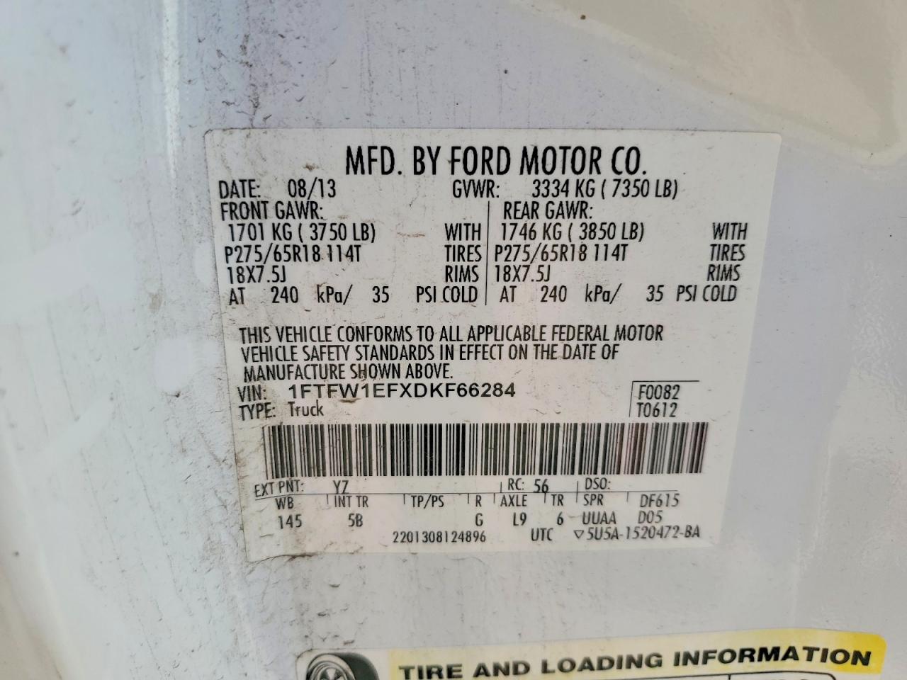 2013 FORD F150 SUPERCREW photo 12