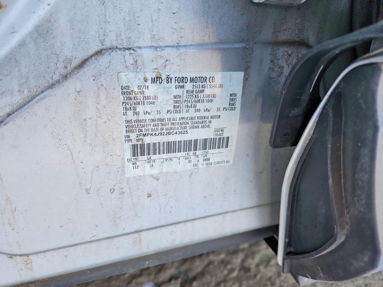 2018 FORD EDGE SEL photo 13