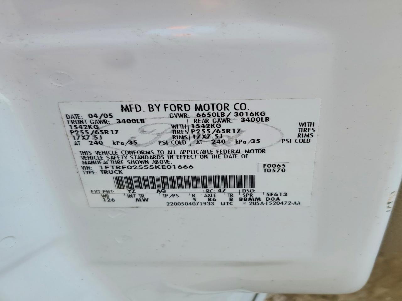 2005 FORD F150 photo 34
