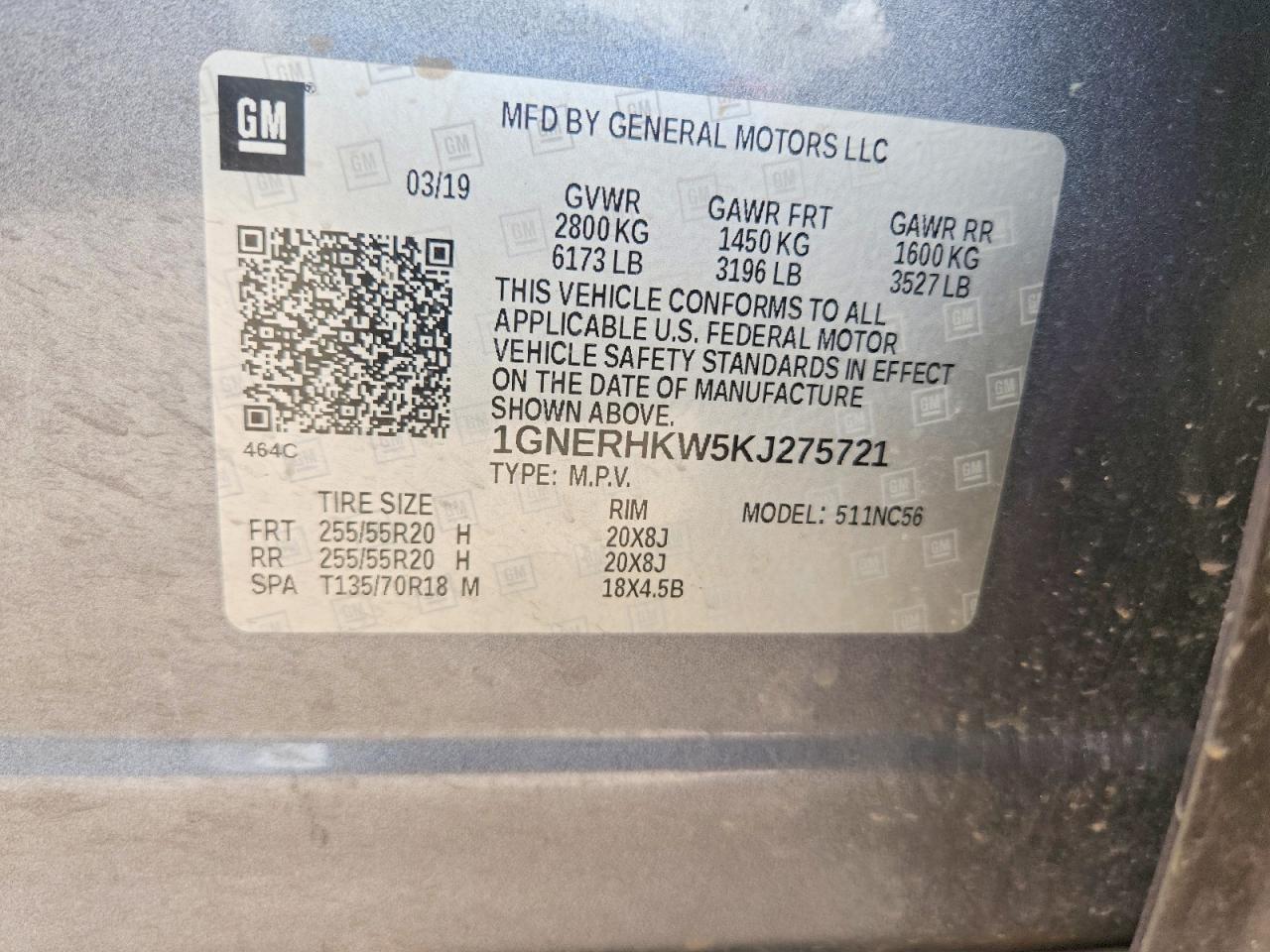2019 CHEVROLET TRAVERSE LT photo 12