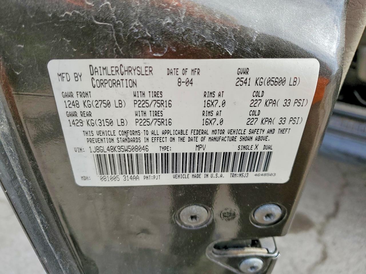 2005 JEEP LIBERTY SPORT photo 12