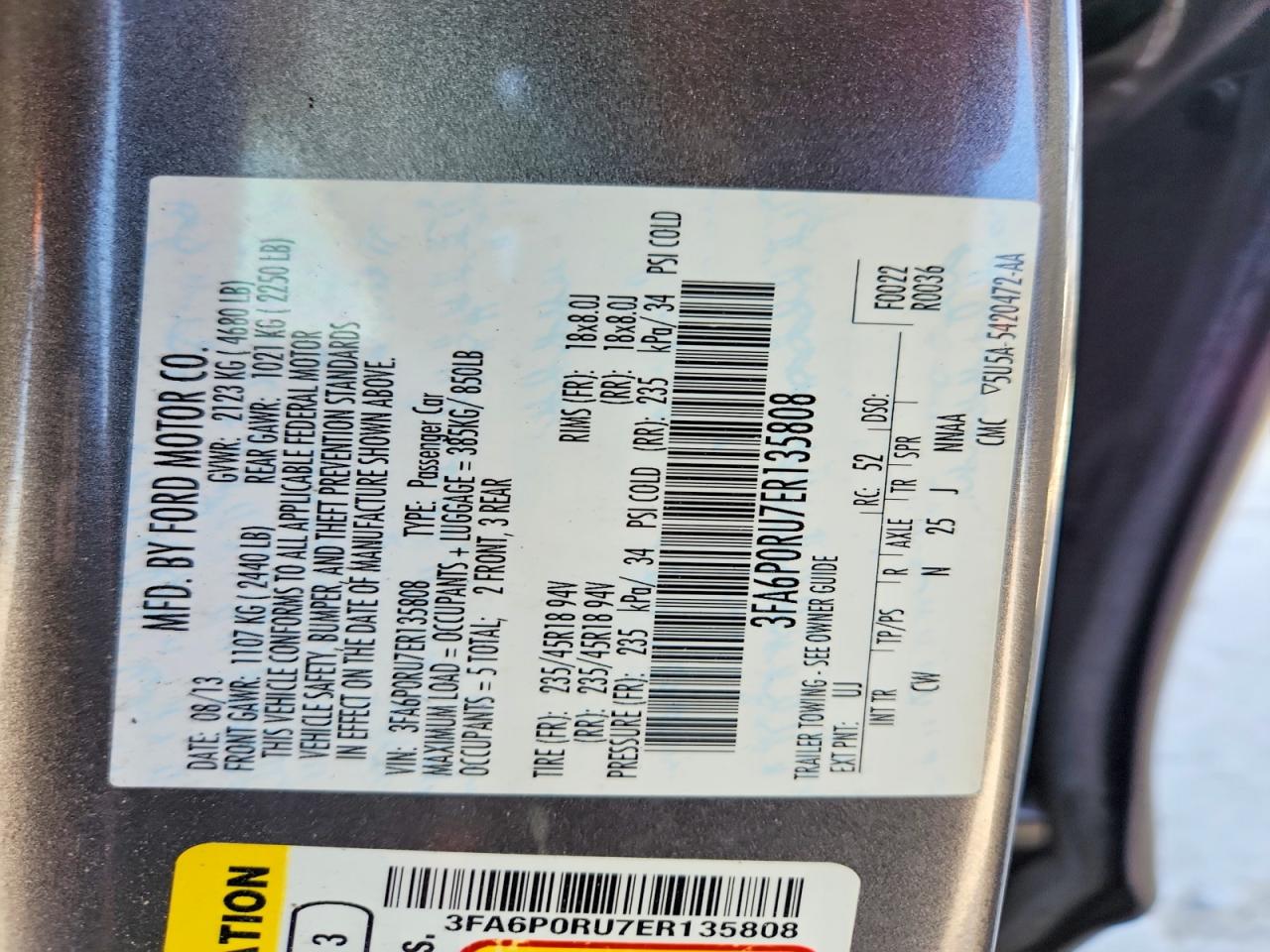 2014 FORD FUSION TITANIUM HEV photo 23