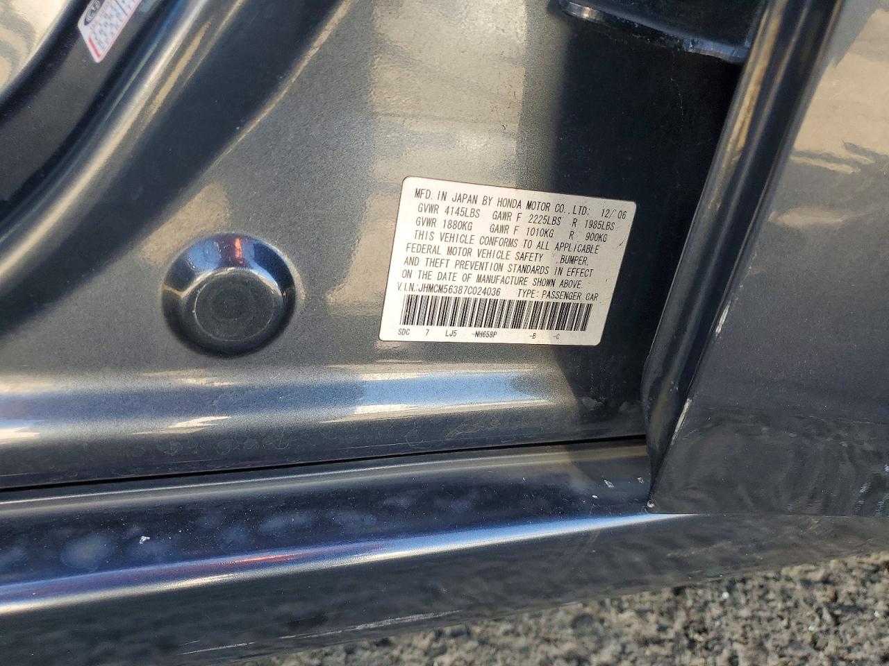 2007 HONDA ACCORD SE photo 34