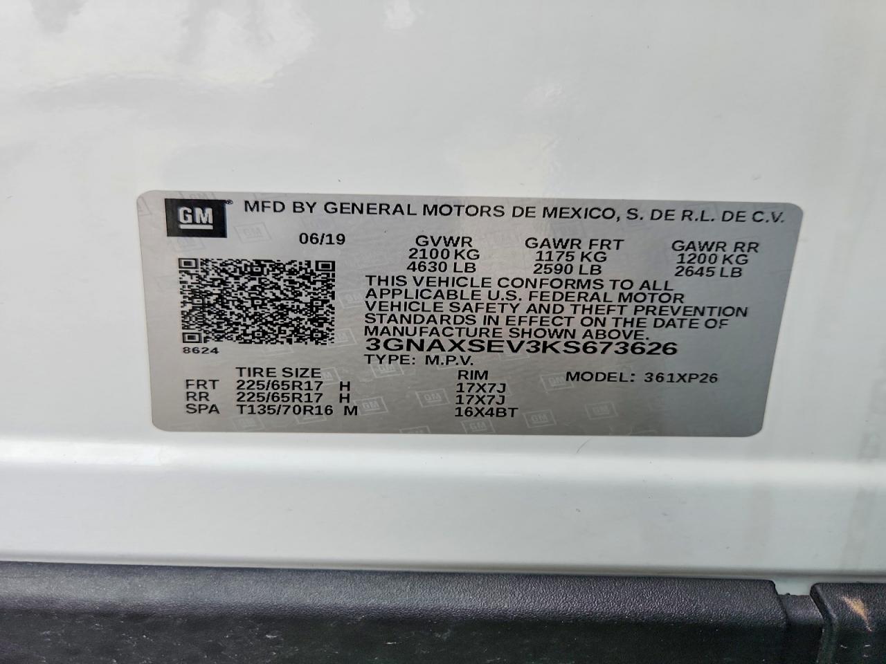 2019 CHEVROLET EQUINOX LS photo 13