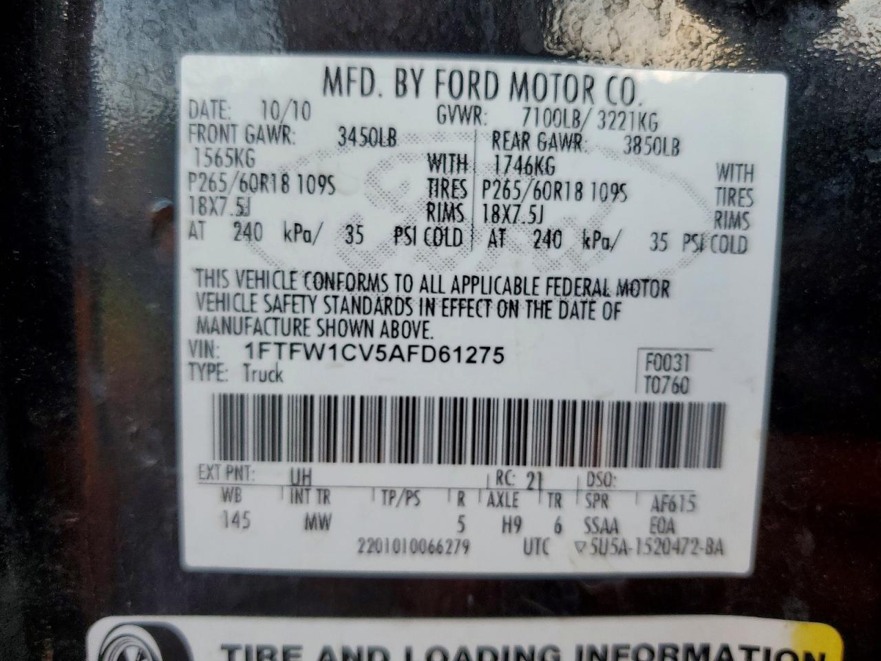 2010 FORD F150 SUPERCREW photo 23