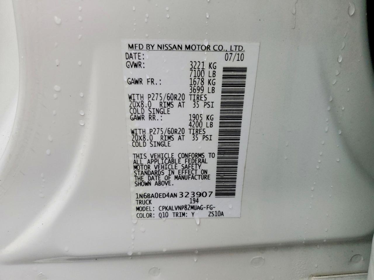 2010 NISSAN TITAN SE photo 23