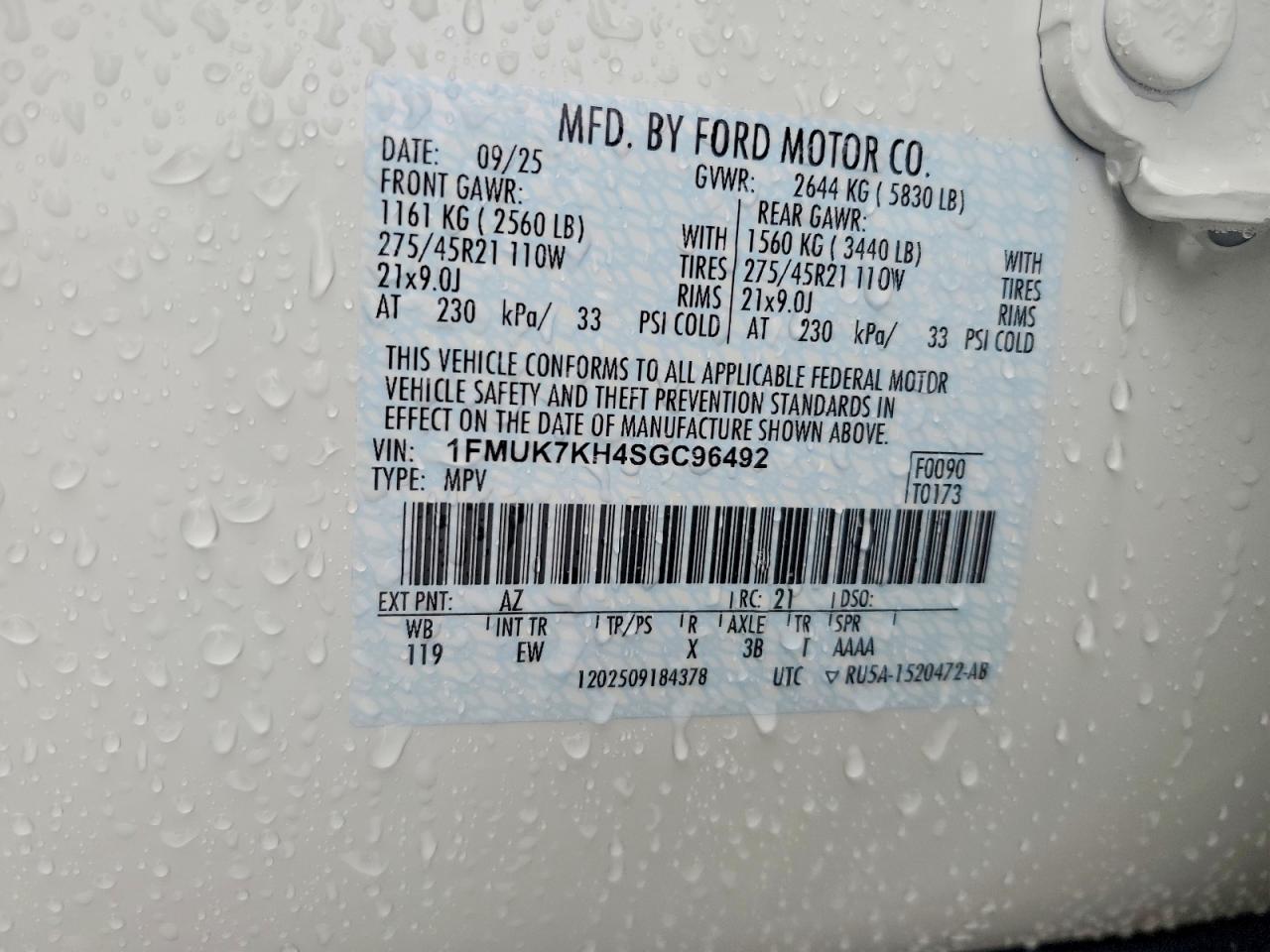 2025 FORD EXPLORER ST-LINE photo 27