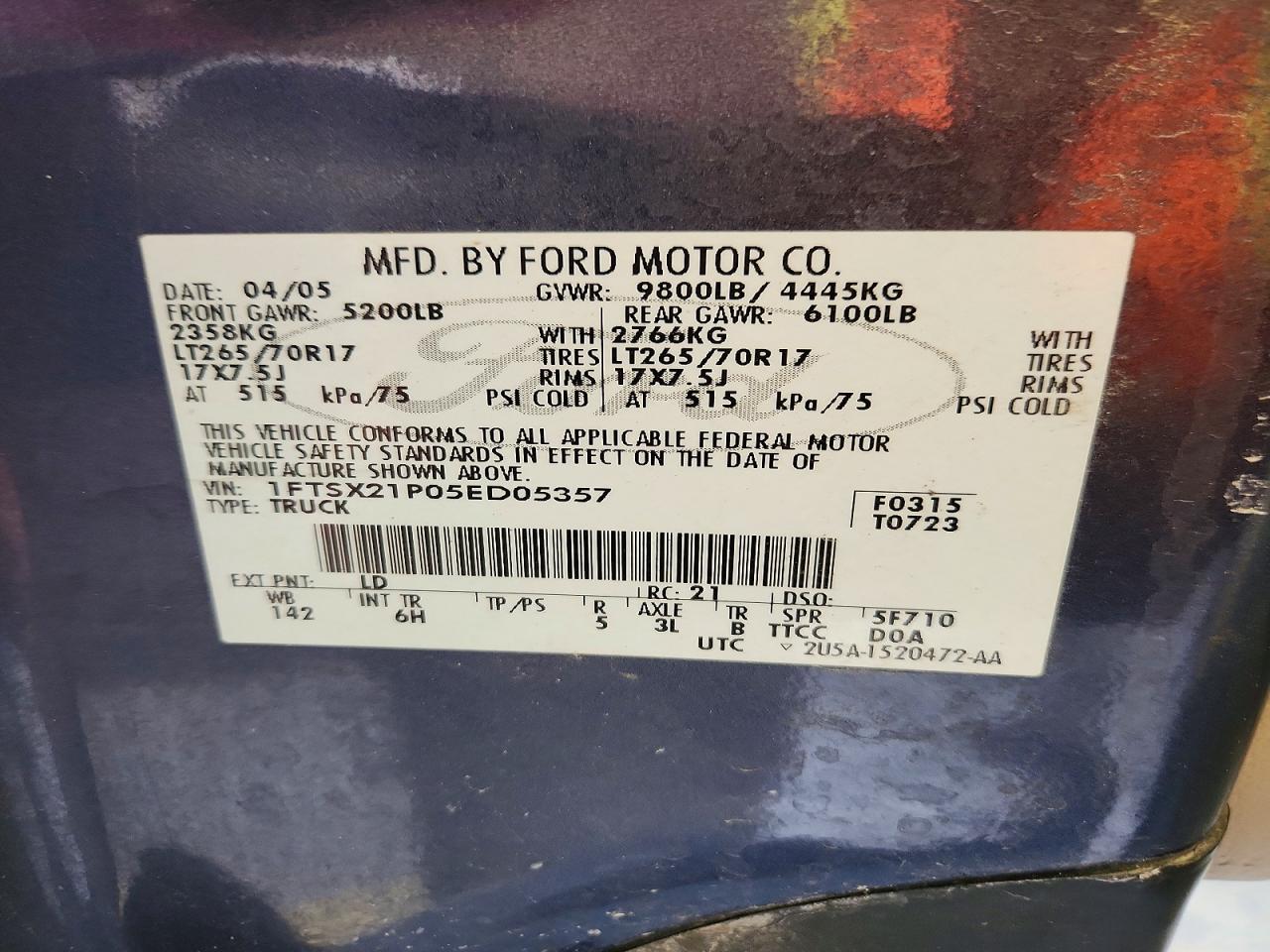 2005 FORD F250 SUPER DUTY photo 25