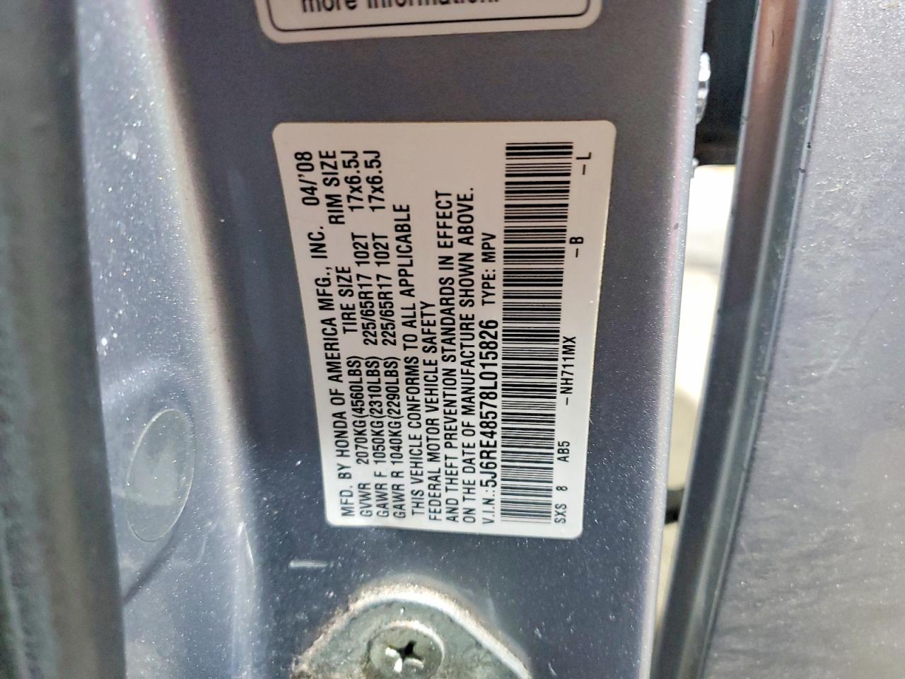 2008 HONDA CR-V EX photo 14