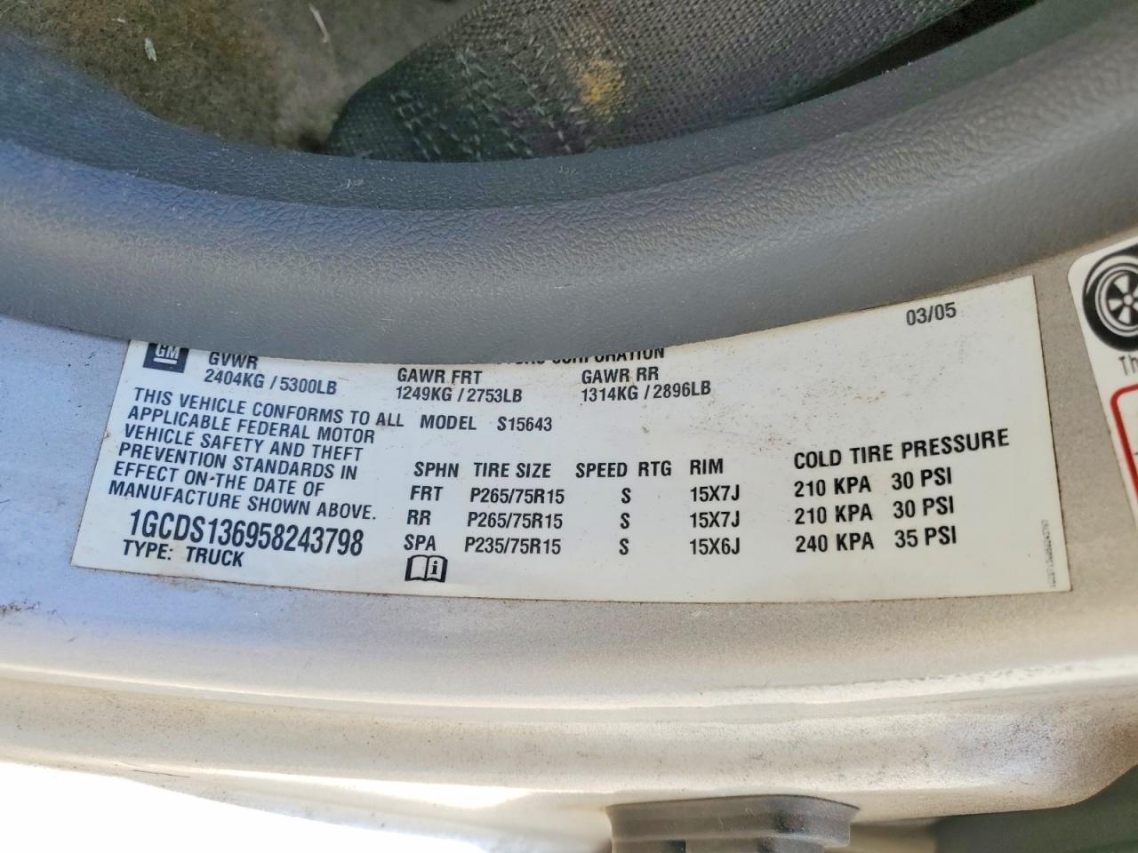2005 CHEVROLET COLORADO photo 23
