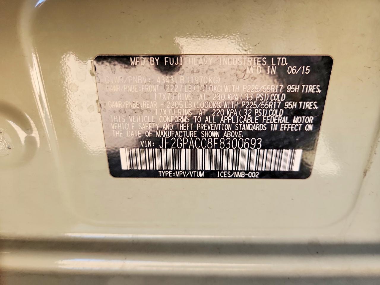 2015 SUBARU XV CROSSTREK 2.0 PREMIUM photo 25