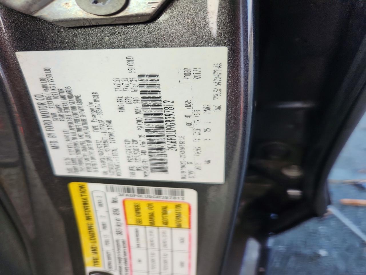 2016 FORD FUSION SE HYBRID photo 25