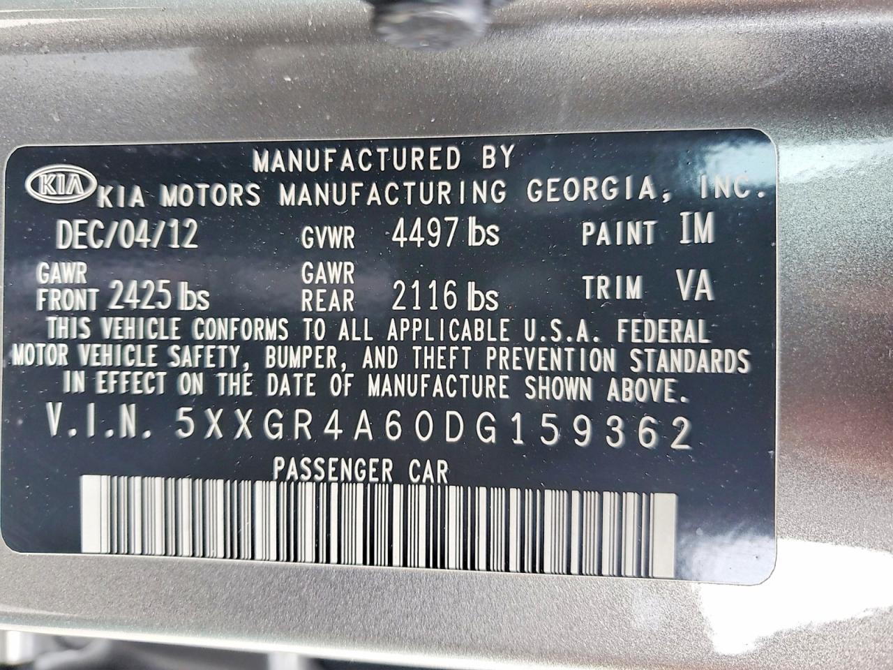 2013 KIA OPTIMA SX photo 12