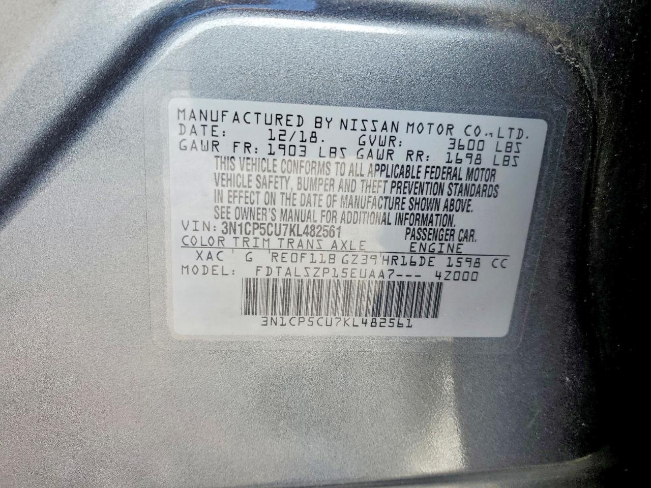 2019 NISSAN KICKS SV photo 23