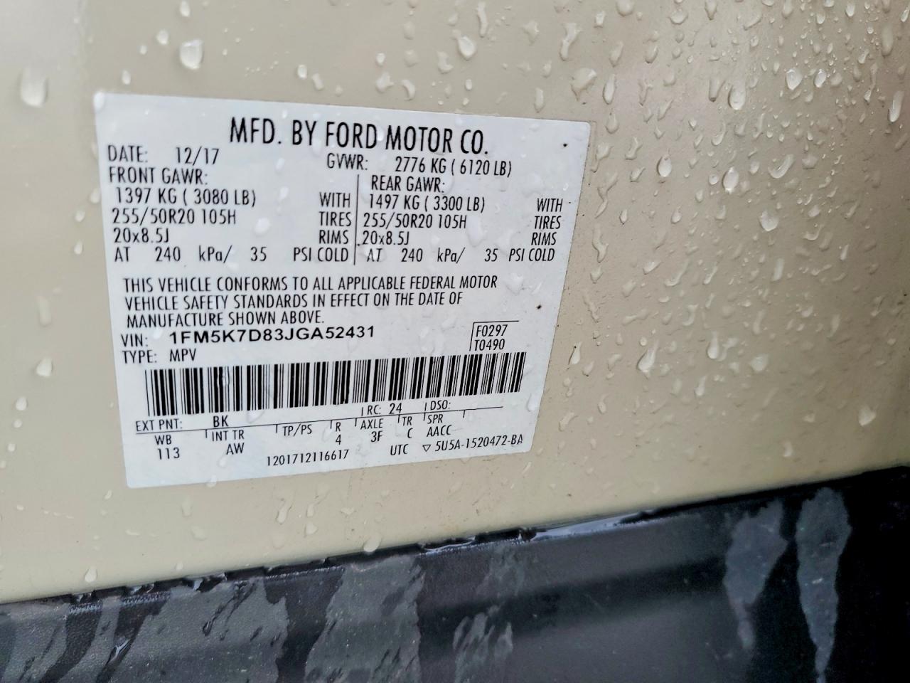 2018 FORD EXPLORER XLT photo 27