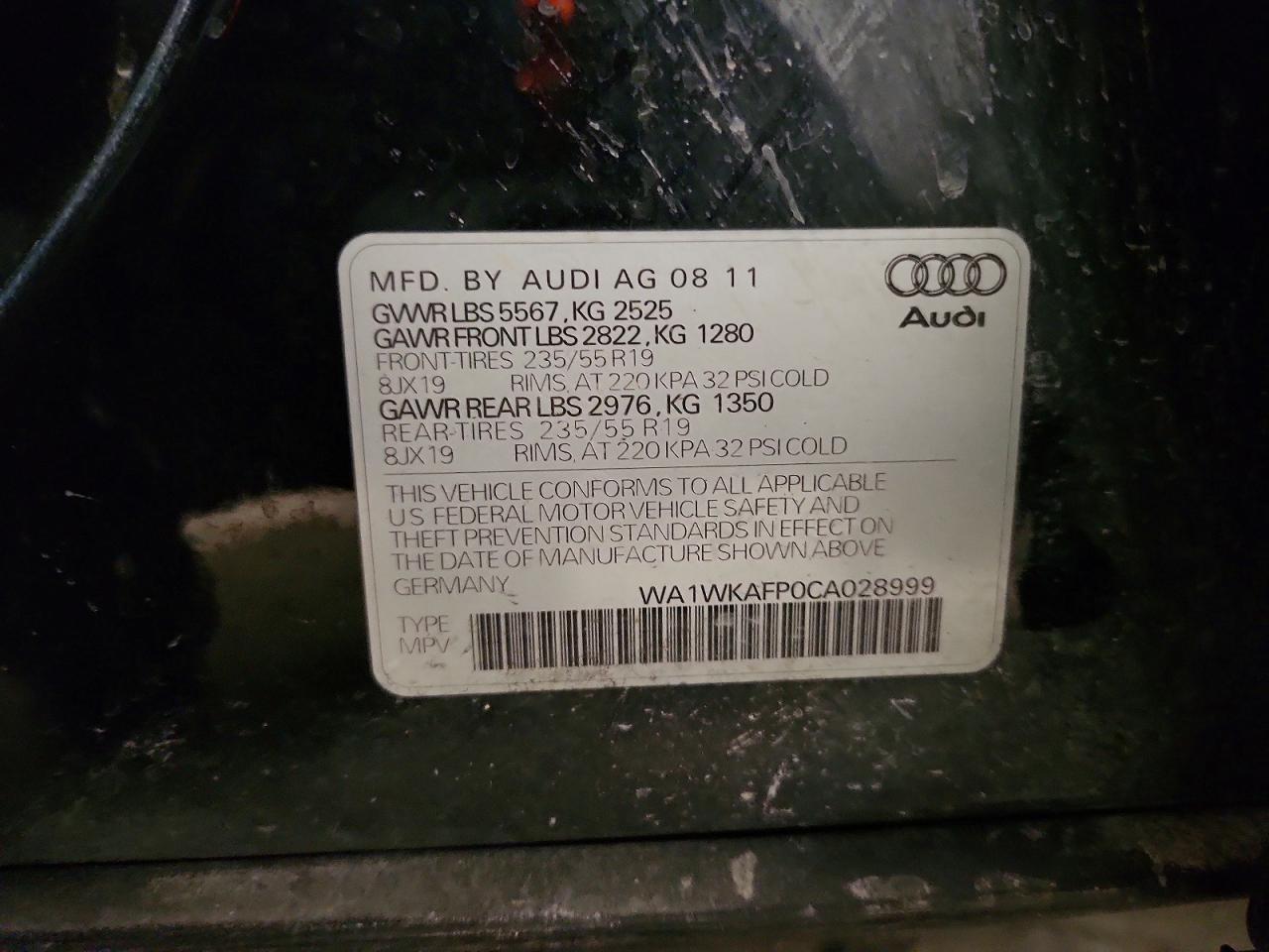 2012 AUDI Q5 PRESTIGE photo 13