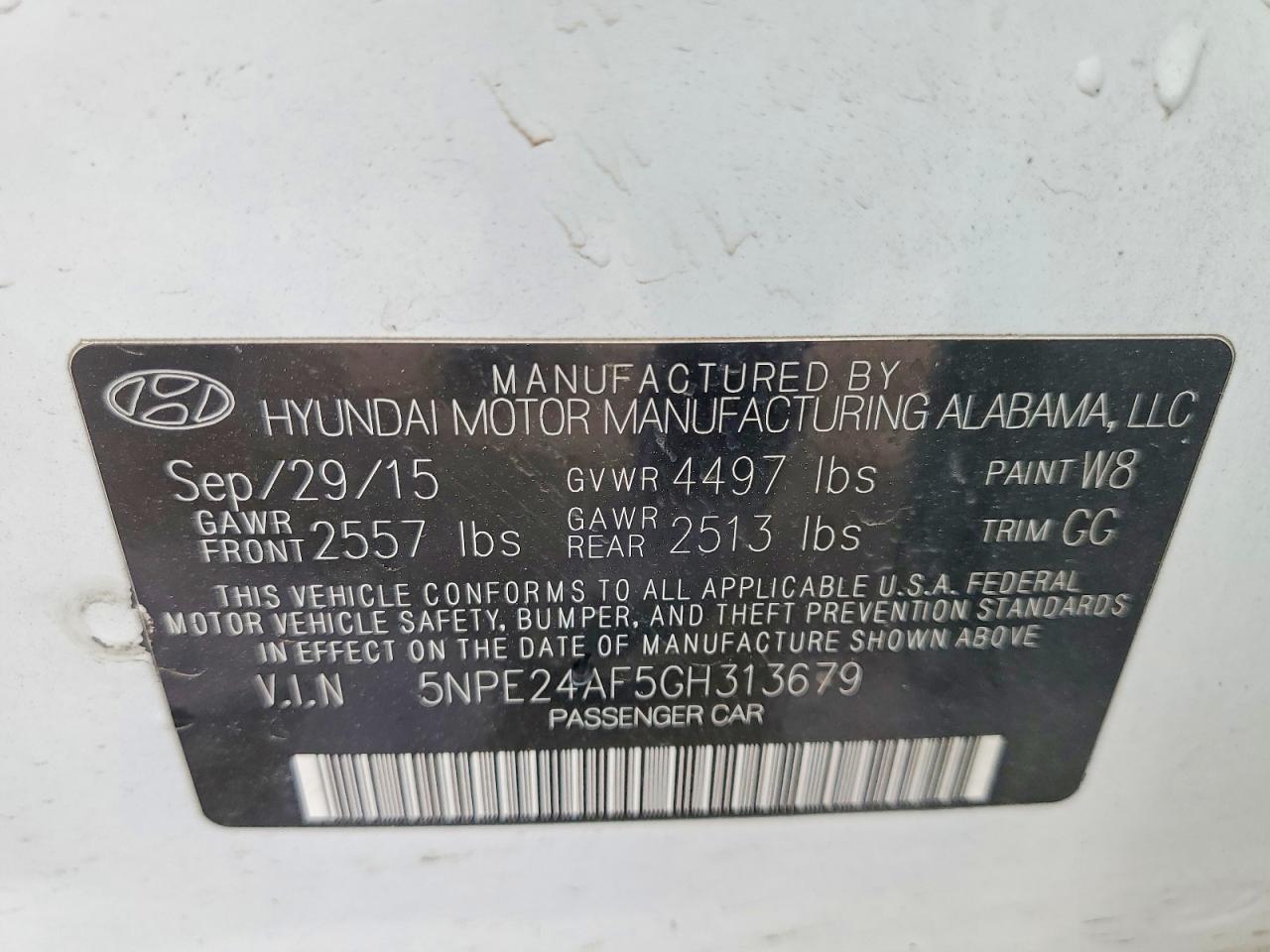 2016 HYUNDAI SONATA SE photo 23