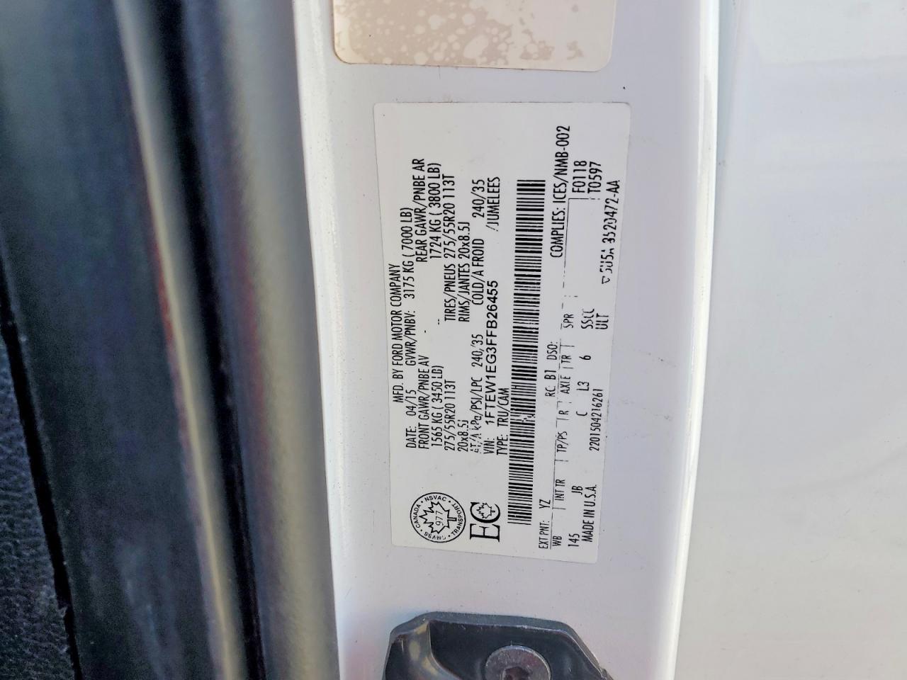 2015 FORD F 150 photo 37