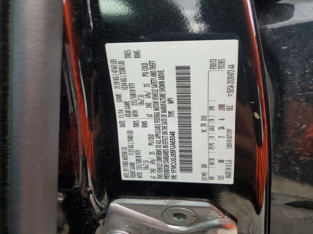 2015 FORD ESCAPE TITANIUM photo 25