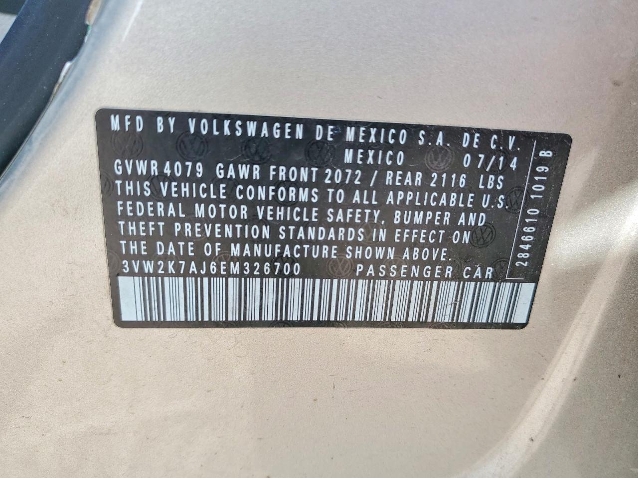 2014 VOLKSWAGEN JETTA BASE photo 23