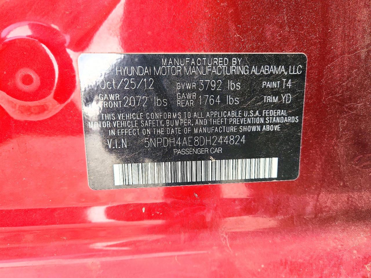 2013 HYUNDAI ELANTRA GLS photo 23