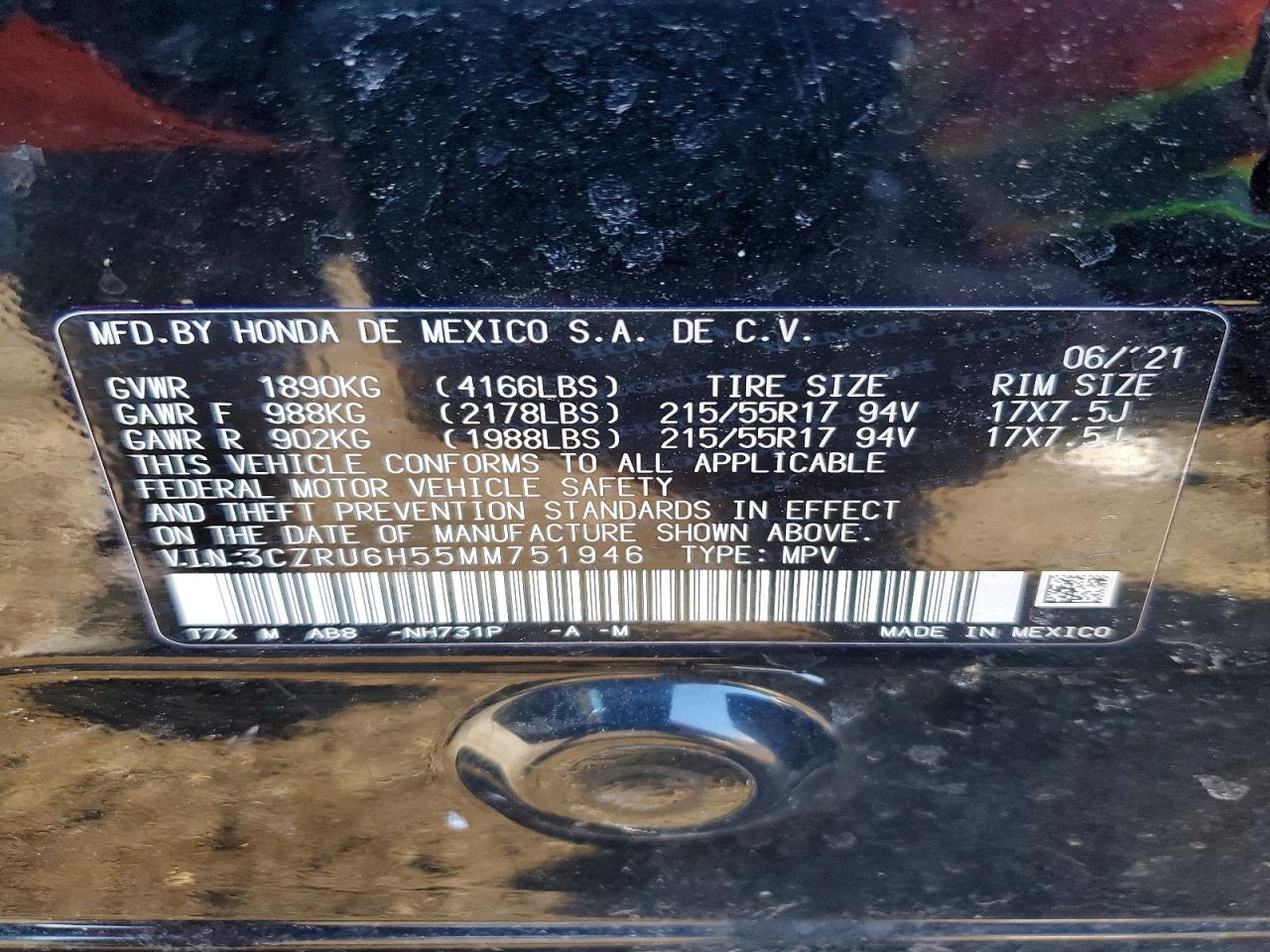 2021 HONDA HR-V EX photo 40