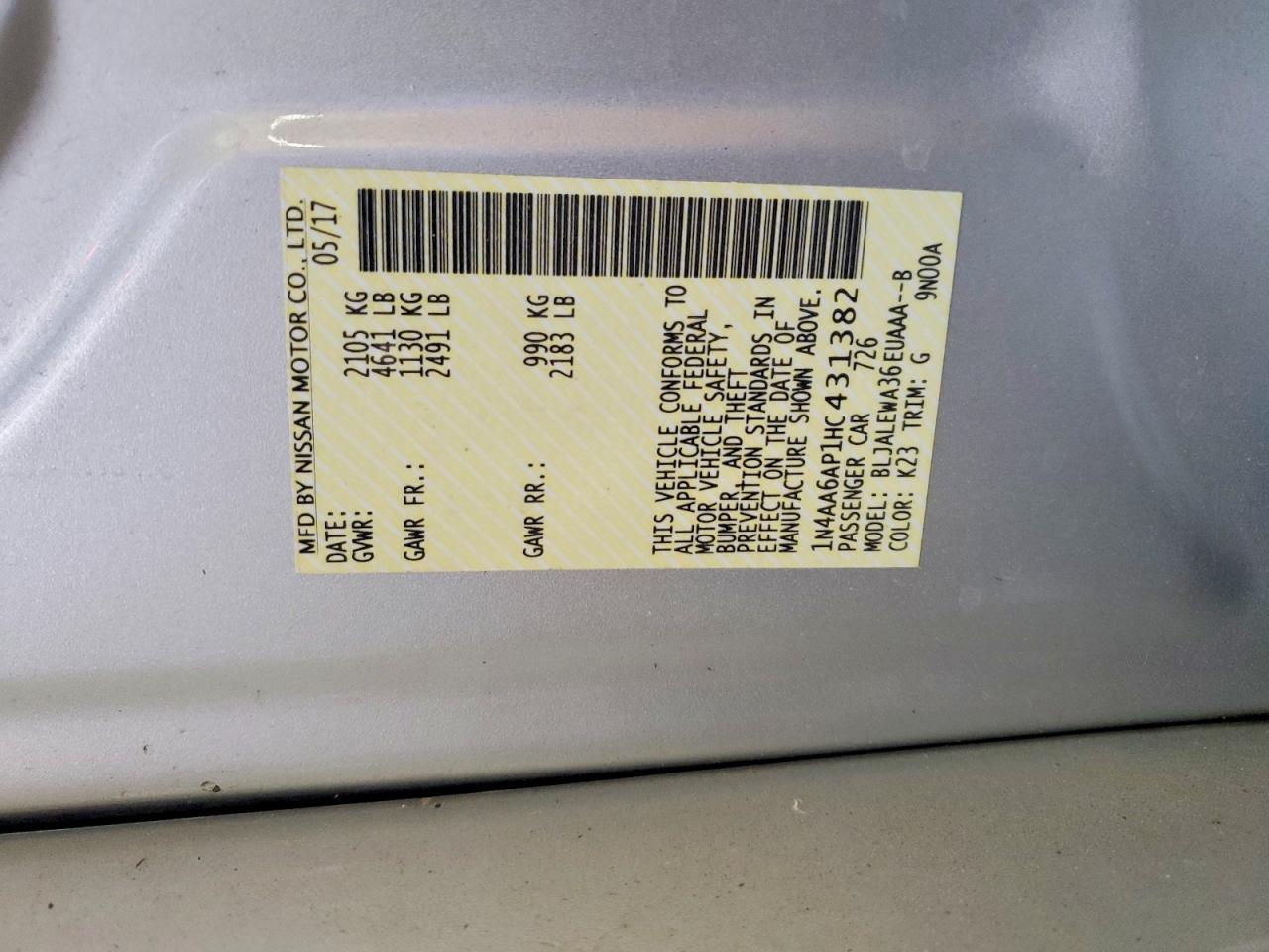 2017 NISSAN MAXIMA 3.5 SL photo 13