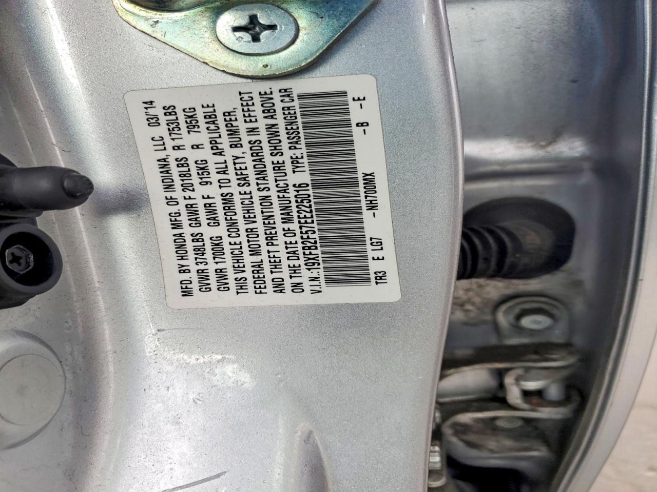 2014 HONDA CIVIC LX photo 12