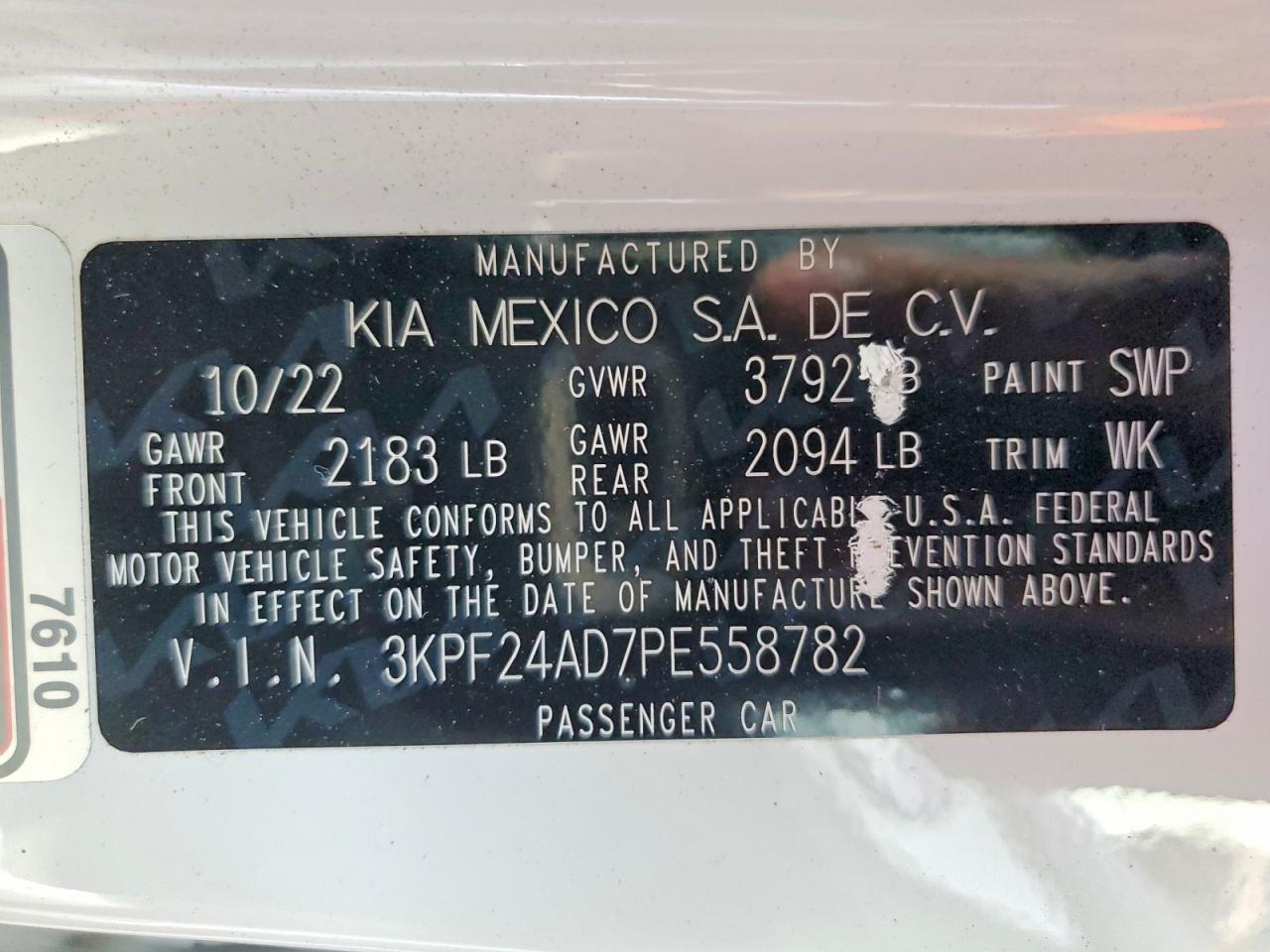 2023 KIA FORTE LXS photo 13