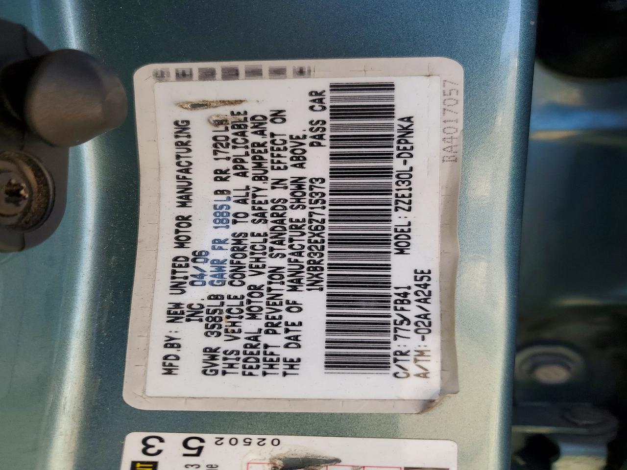 2006 TOYOTA COROLLA LE photo 23