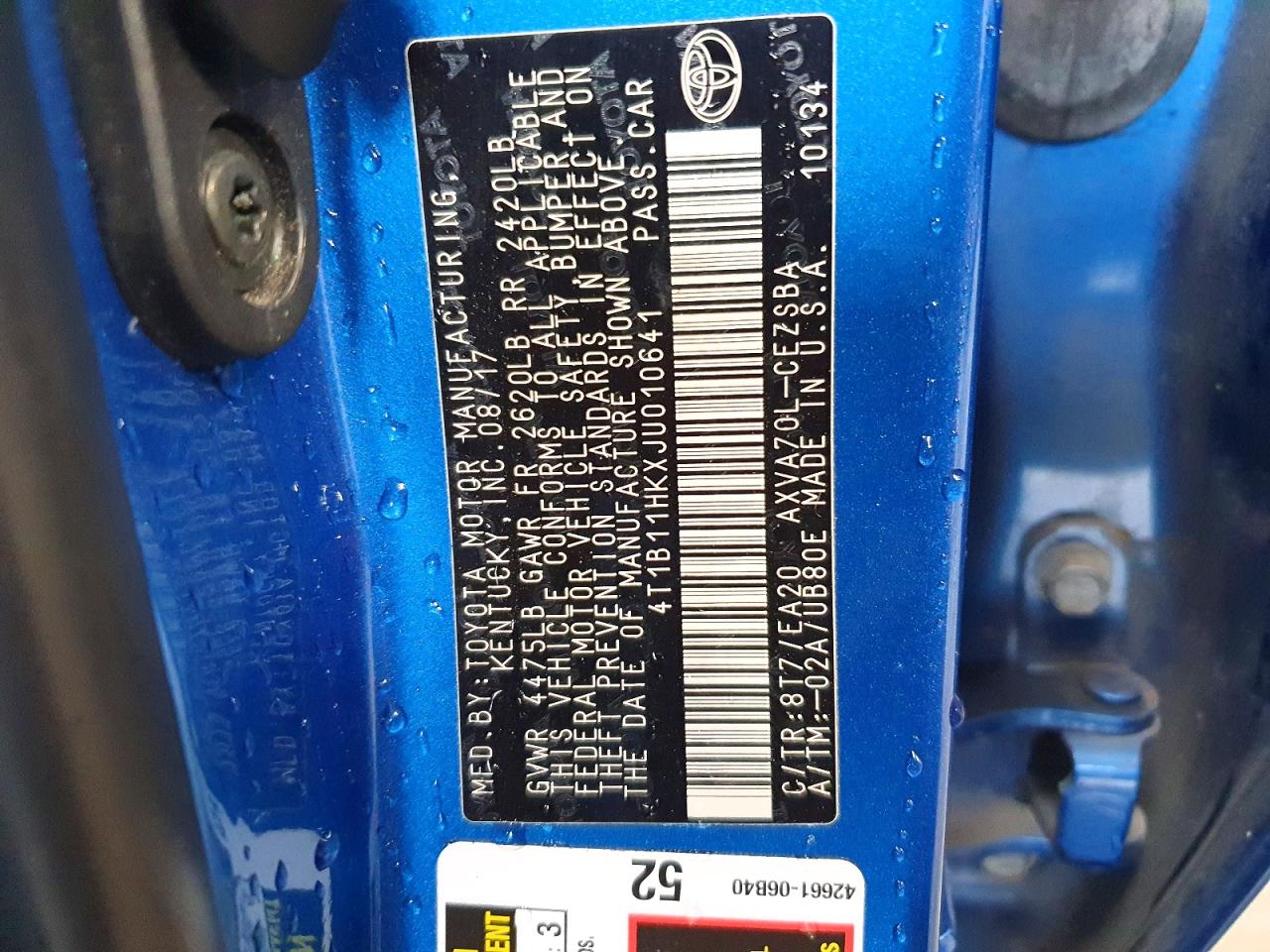 2018 TOYOTA CAMRY SE photo 13