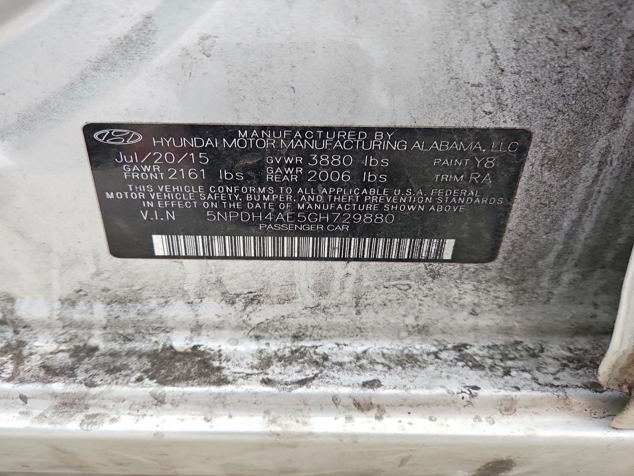 2016 HYUNDAI ELANTRA SE photo 12
