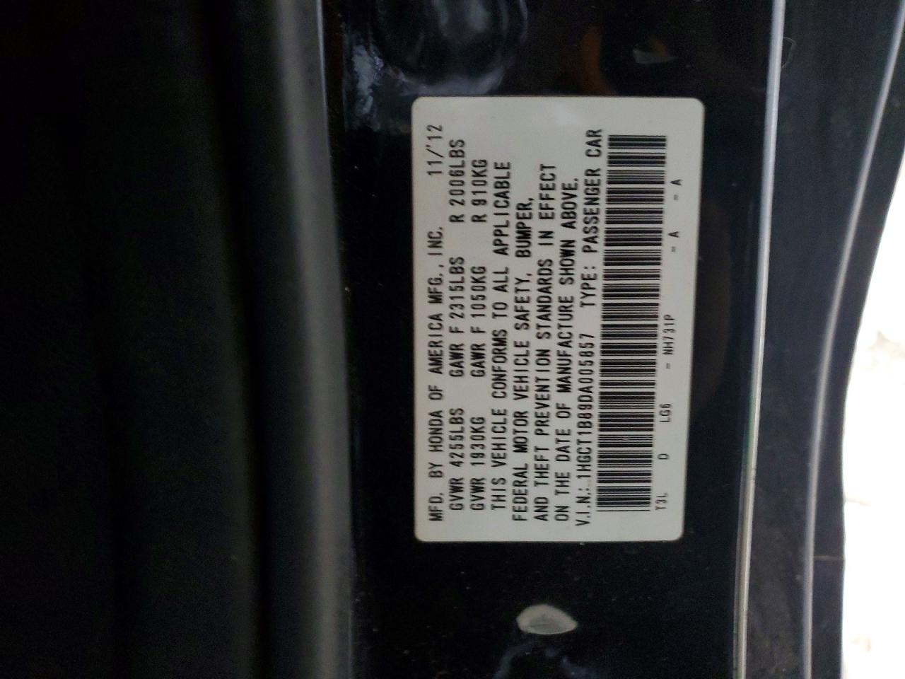 2013 HONDA ACCORD EXL photo 25