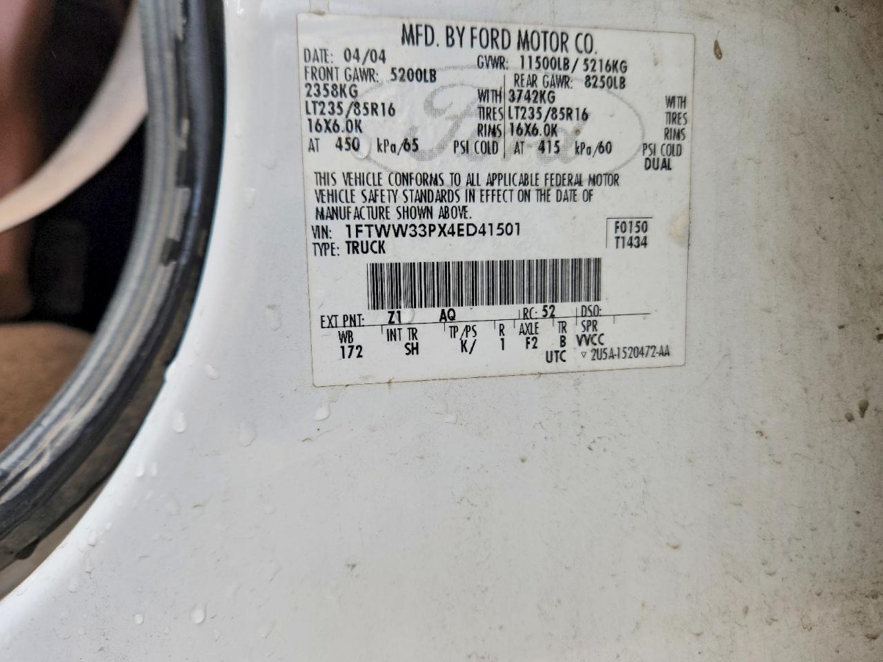 2004 FORD F350 SUPER DUTY photo 12
