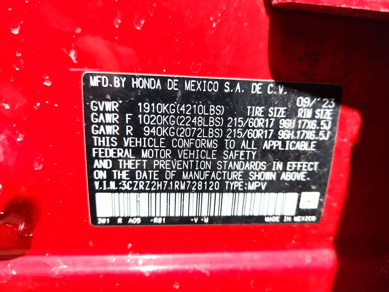 2024 HONDA HR-V EXL photo 34