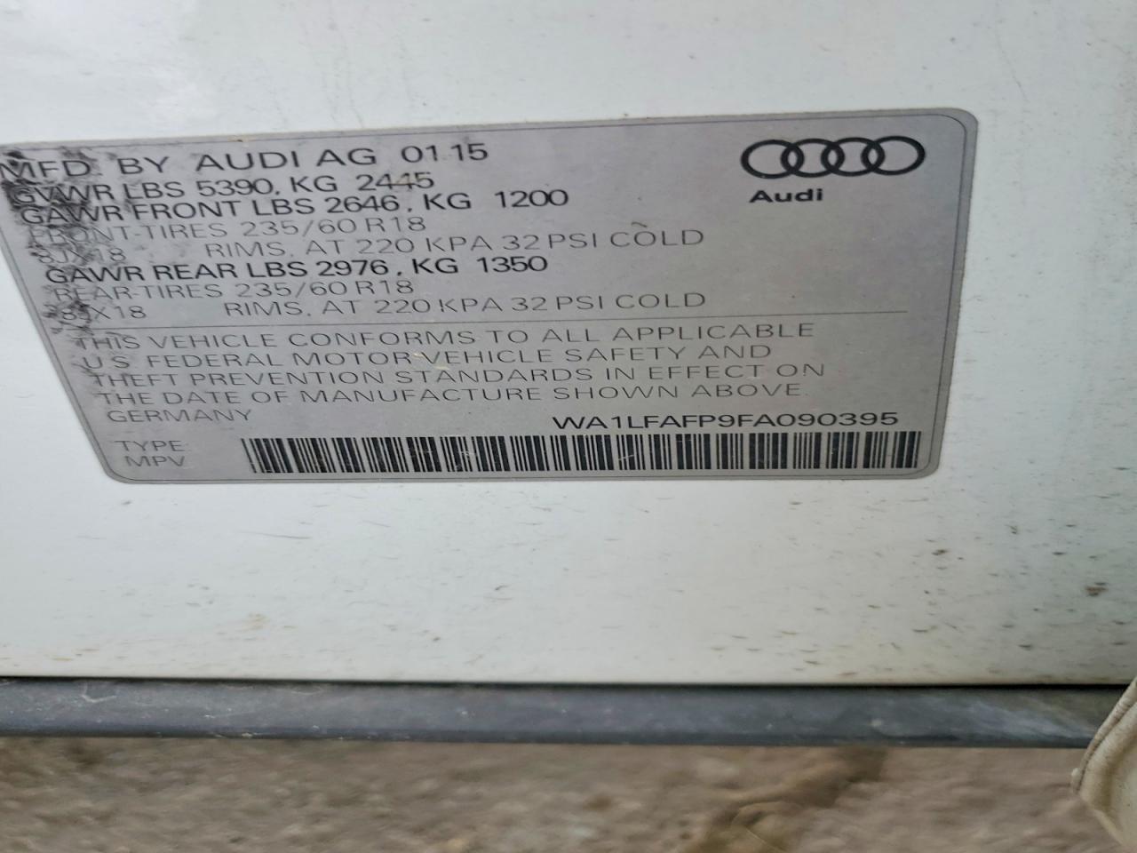 2015 AUDI Q5 PREMIUM PLUS photo 14