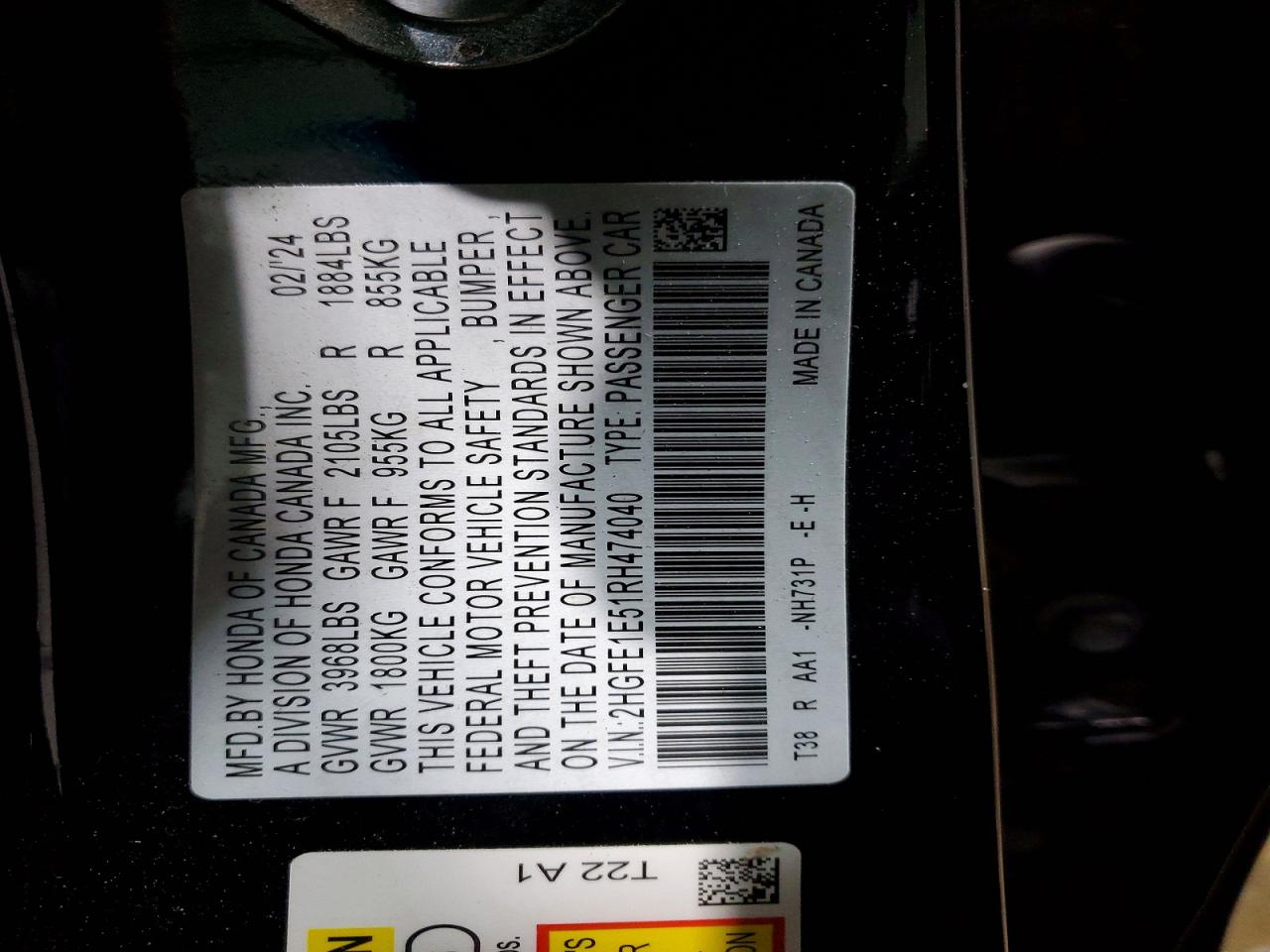 2024 HONDA CIVIC SI photo 34