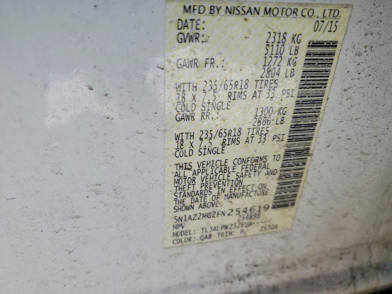 2015 NISSAN MURANO S photo 37