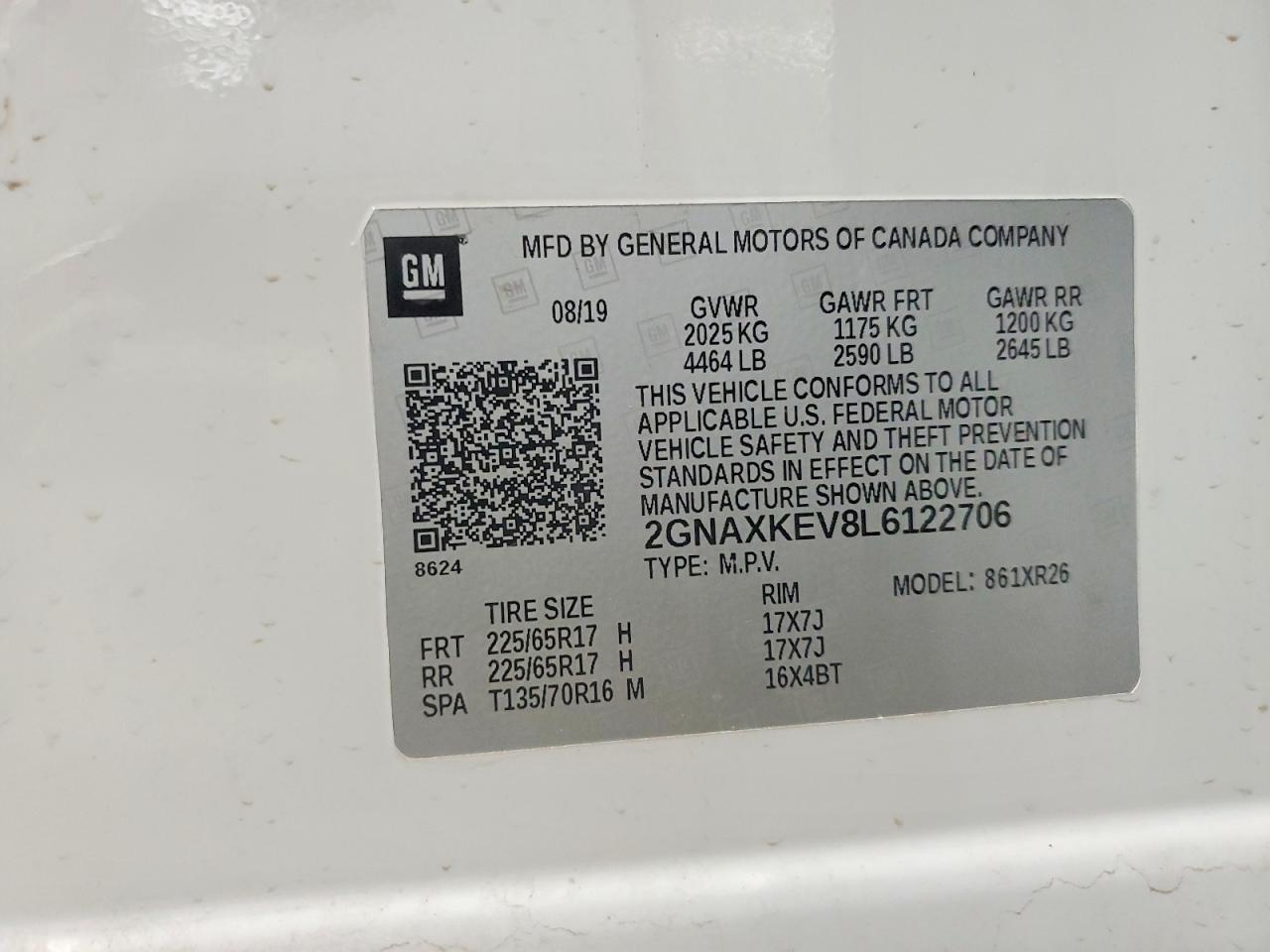 2020 CHEVROLET EQUINOX LT photo 23
