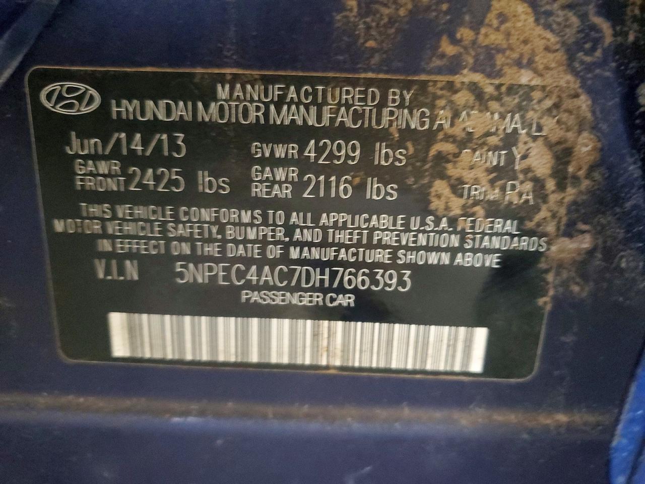 2013 HYUNDAI SONATA SE photo 34