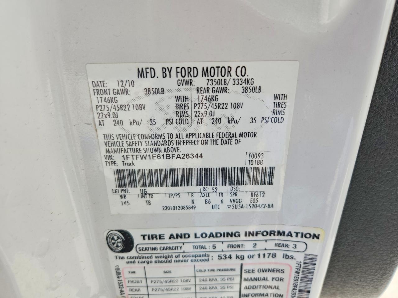 2011 FORD F150 SUPERCREW photo 25