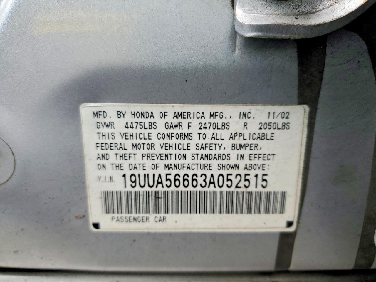2003 ACURA 3.2TL photo 23