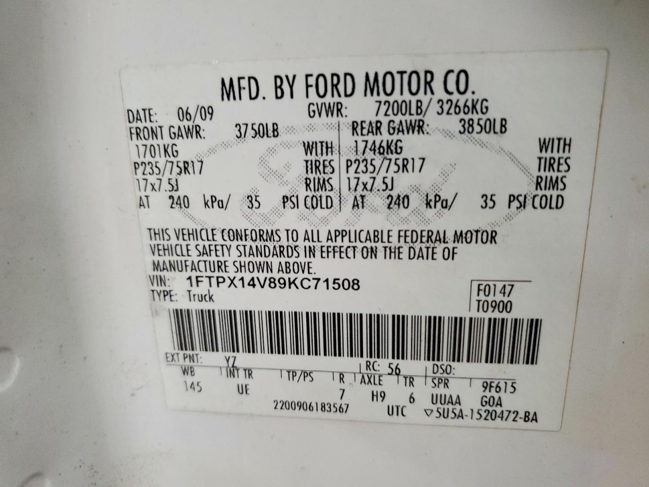2009 FORD F150 SUPER CAB photo 34