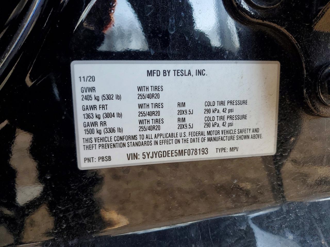 2021 TESLA MODEL Y photo 12