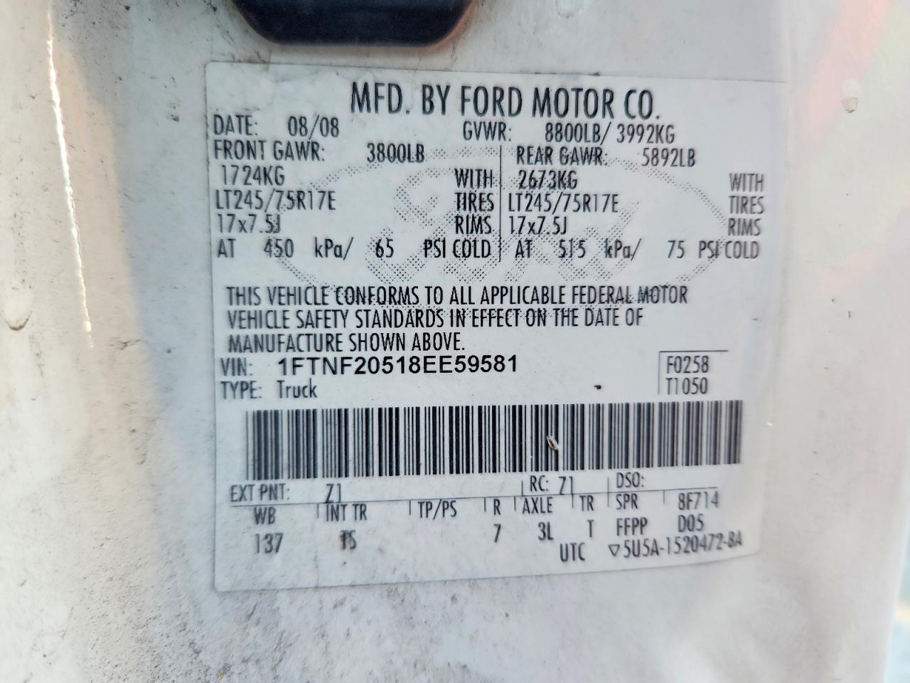 2008 FORD F250 SUPER DUTY UTILITY / SERVICE TRUCK photo 23