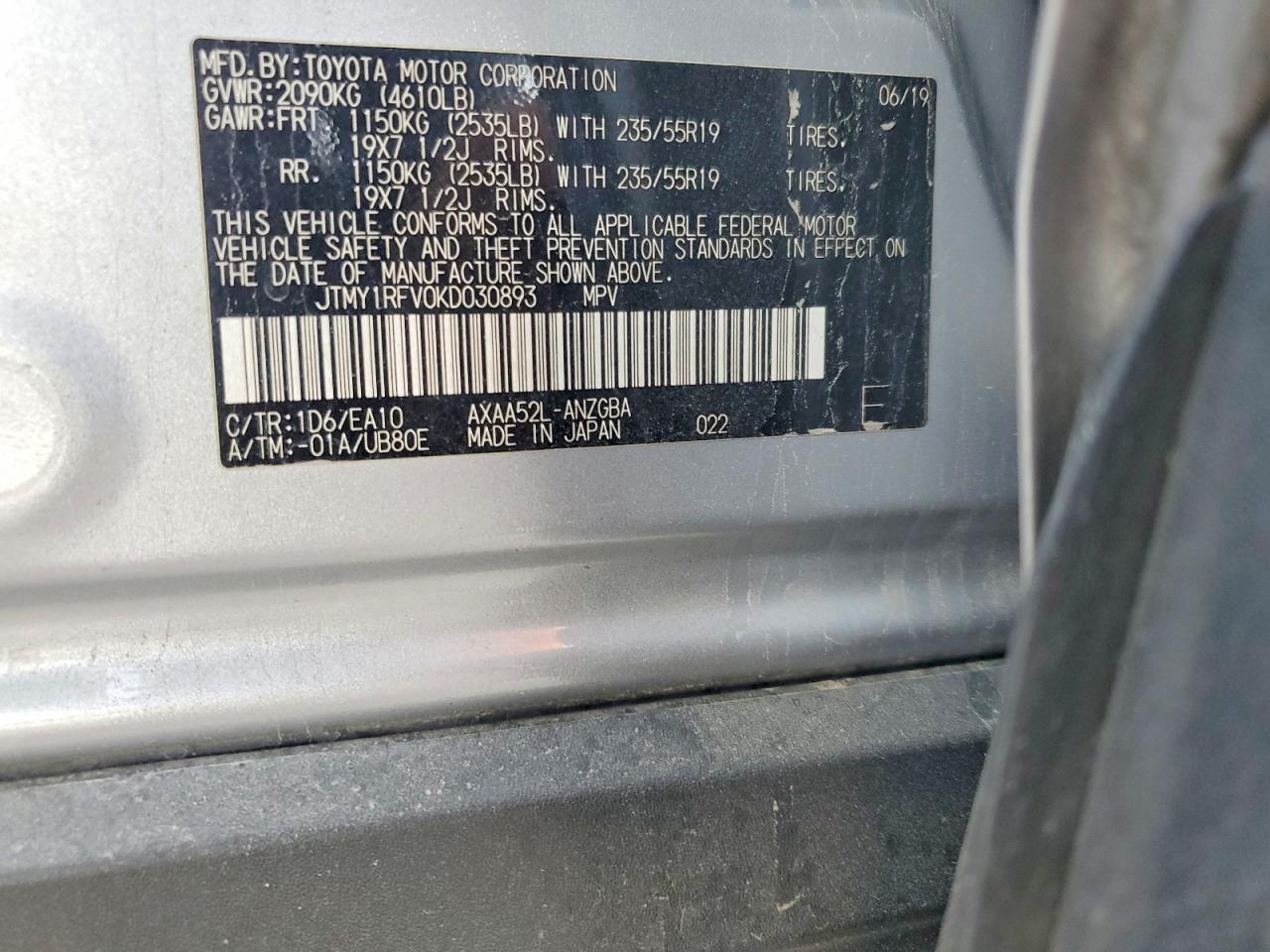 2019 TOYOTA RAV4 LIMITED photo 13